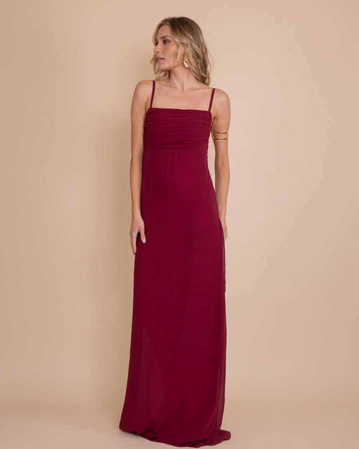 Vestido Sicilia Burdeo