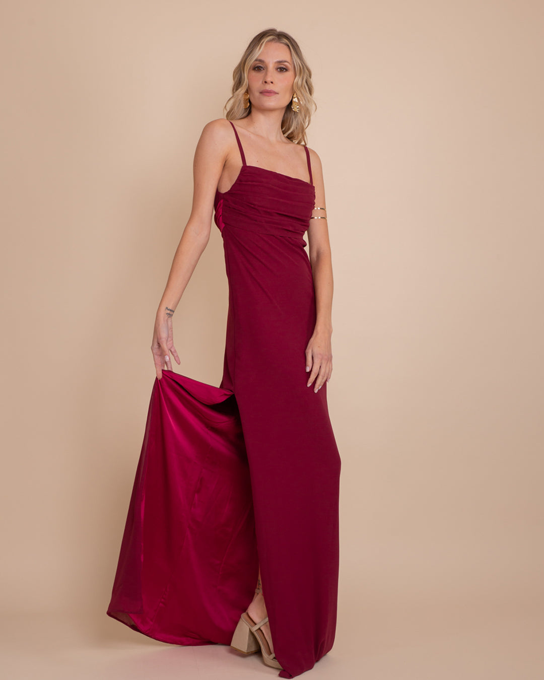 Vestido Sicilia Burdeo